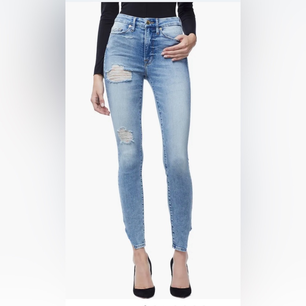 Good American High Waist Crop Skinny Jeans